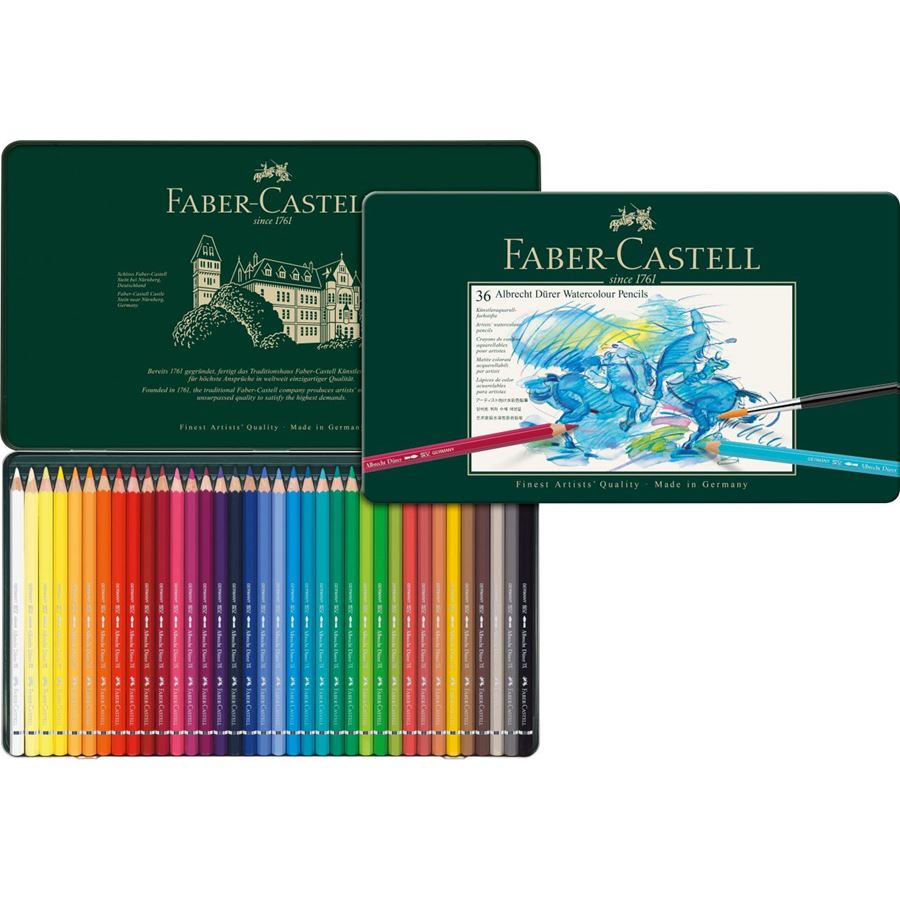 Faber-Castell - アルブレヒト・デューラー 水彩色鉛筆 36色 (缶入)