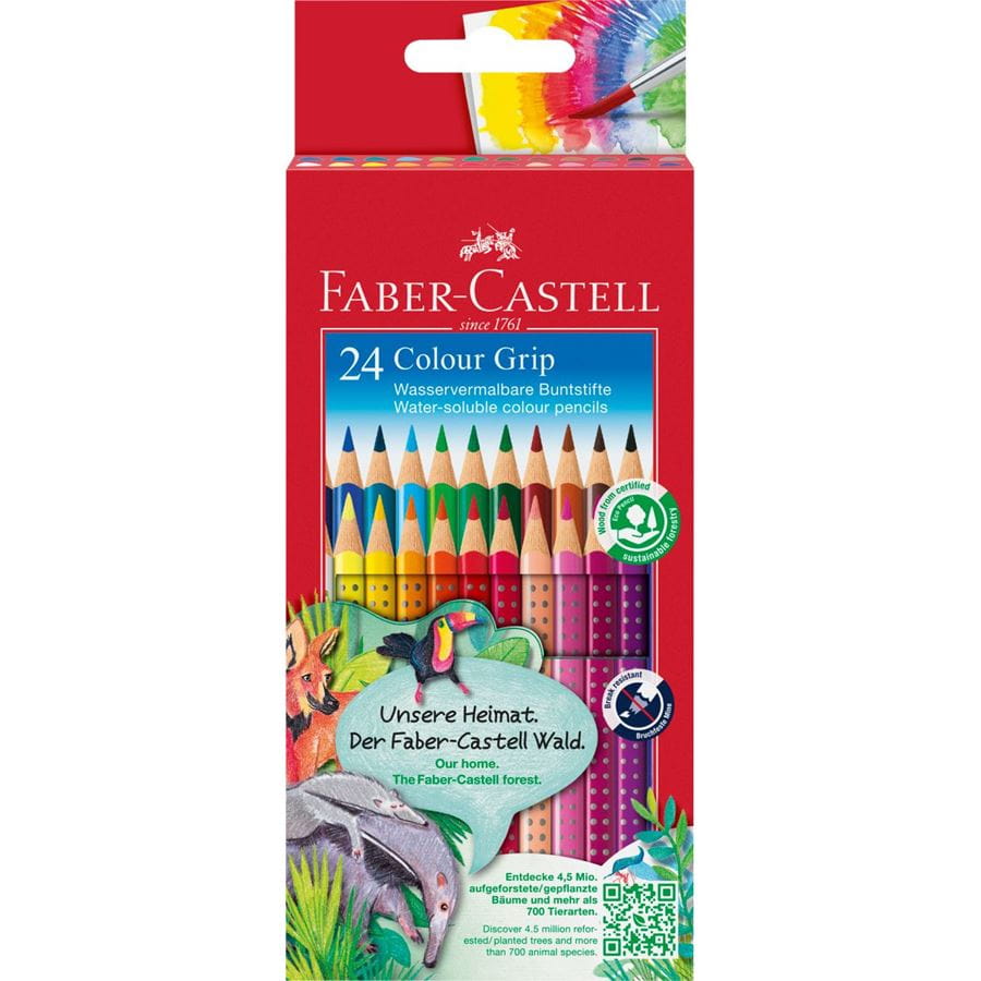 Faber-Castell - カラーグリップ水彩色鉛筆　24色（紙箱入）