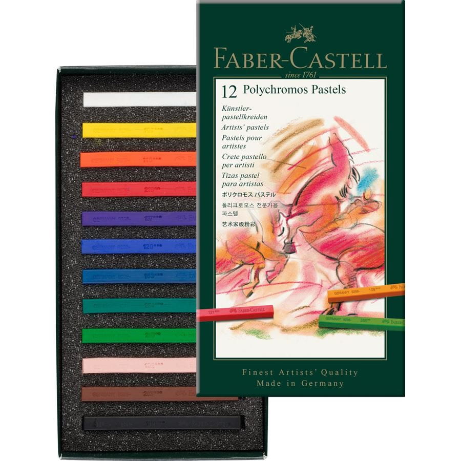 Faber-Castell - ポリクロモスパステル 12色 (紙箱入)