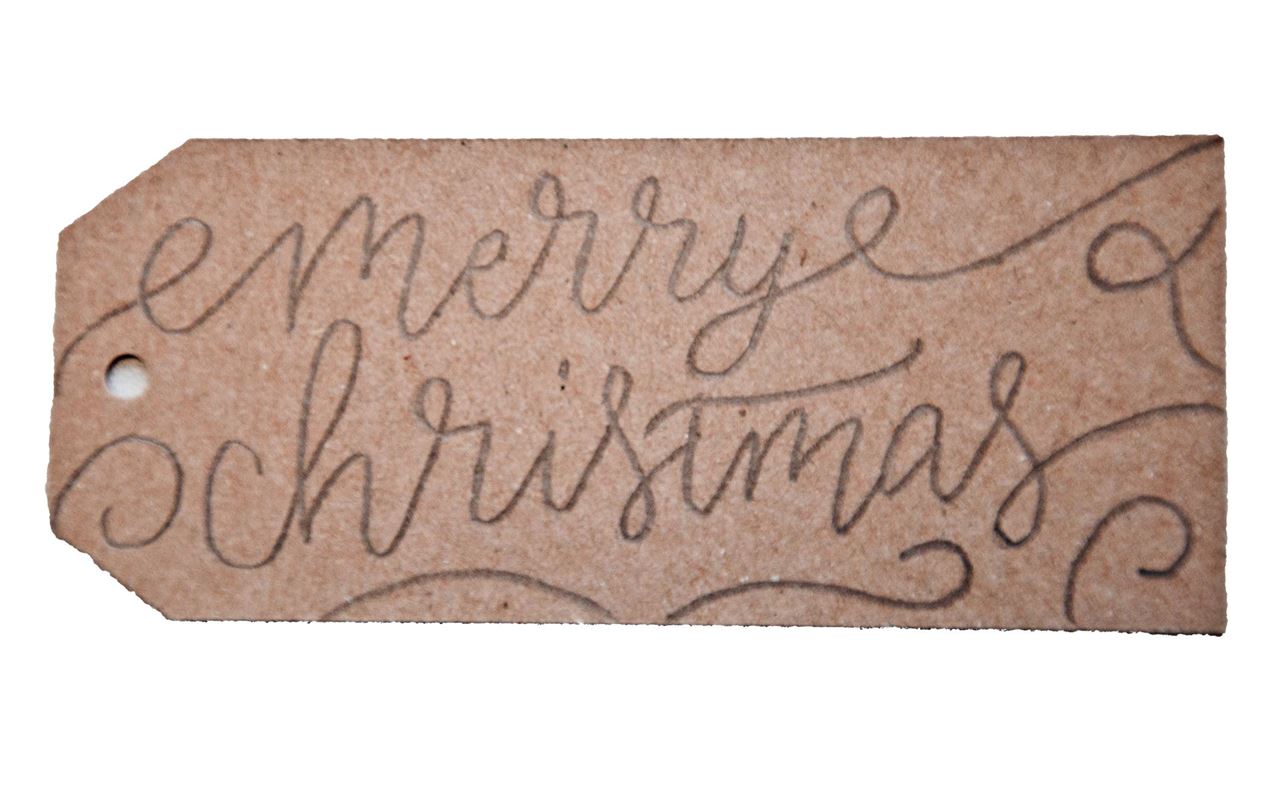 Gift tag "Merry Christmas".