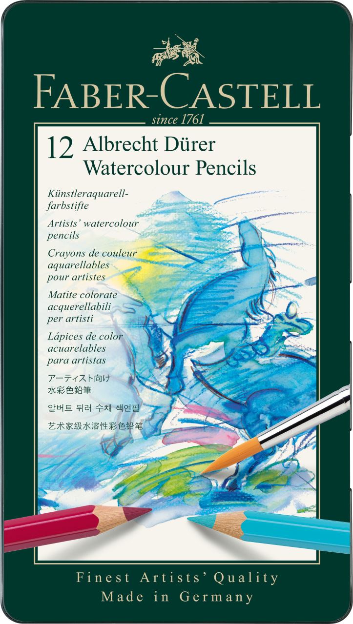 Faber-Castell - アルブレヒト・デューラー 水彩色鉛筆 12色 (缶入)