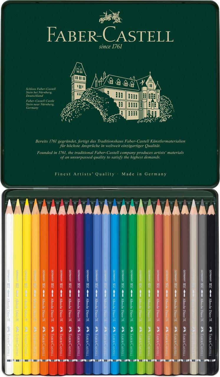 Faber-Castell - アルブレヒト・デューラー水彩色鉛筆 24色 (缶入)