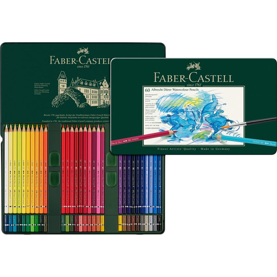 Faber-Castell - アルブレヒト・デューラー 水彩色鉛筆 60色 (缶入)