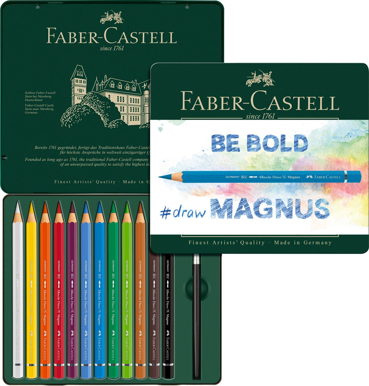 Faber-Castell - アルブレヒト･デューラー マグナス水彩色鉛筆 12色缶