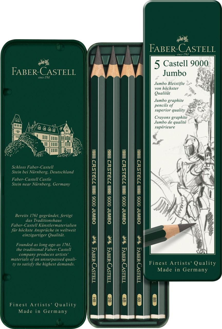 Faber-Castell - カステル9000番ジャンボ5硬度セット
