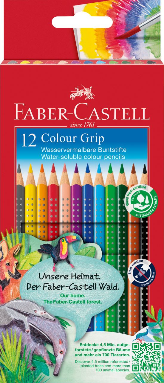 Faber-Castell - カラーグリップ水彩色鉛筆　12色（紙箱入）