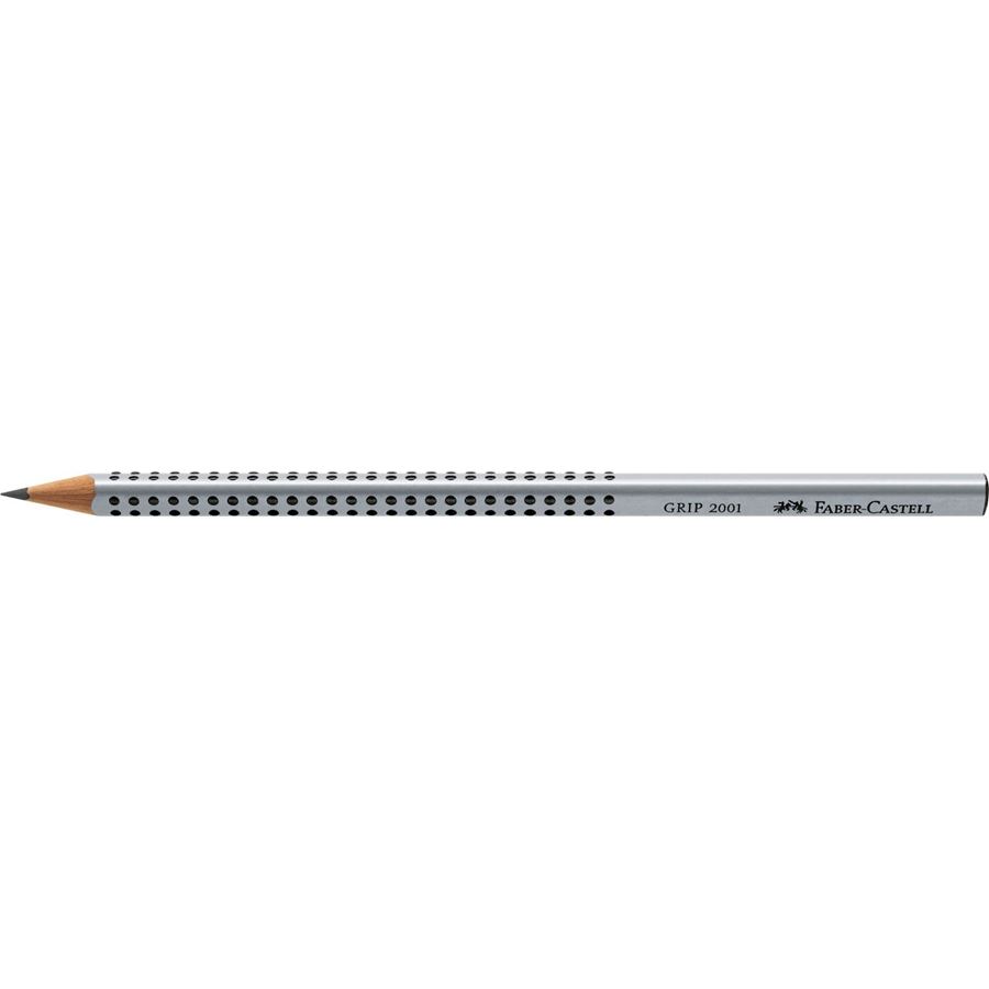 Faber-Castell - Grip 2001 graphite pencil, 2H, silver