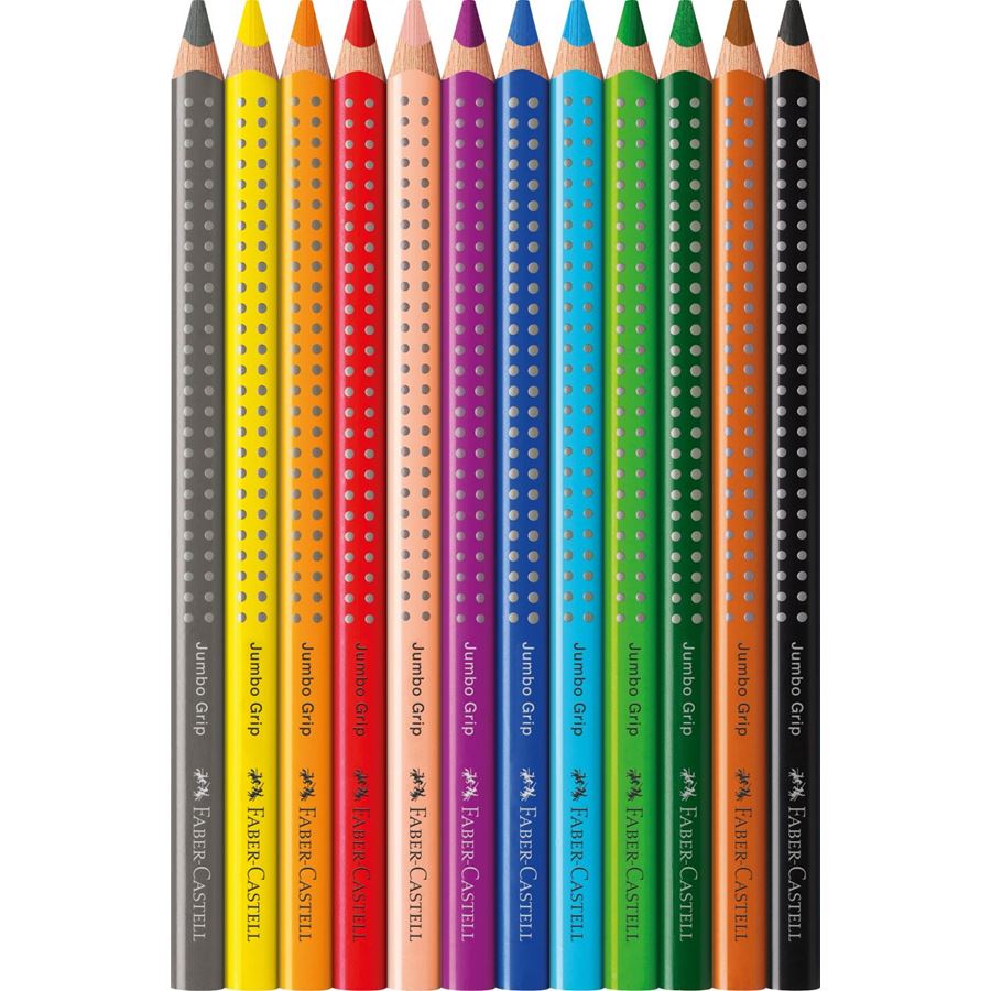 Faber-Castell - ジャンボグリップ水彩色鉛筆12色入