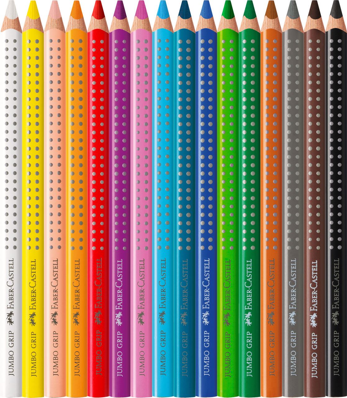 Faber-Castell - ジャンボグリップ水彩色鉛筆 16色入りギフトボックス