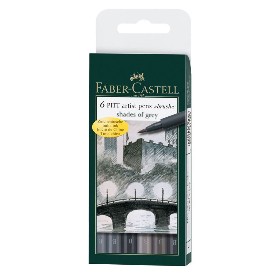 Faber-Castell - PITTアーティストペン　グレートーンパック