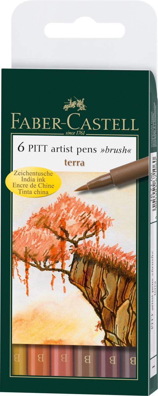 Faber-Castell - PITTアーティストペン　Terra （大地）パック