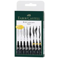 Faber-Castell - PITTアーティストペン ブラックアソート8本セット