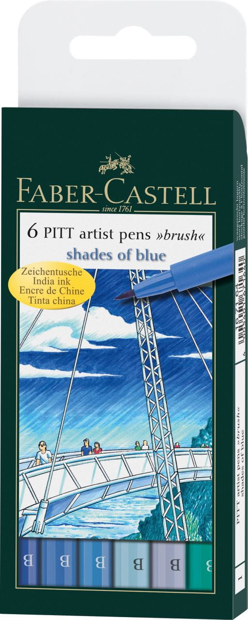 Faber-Castell - PITTアーティストペン ブルートーンアソート