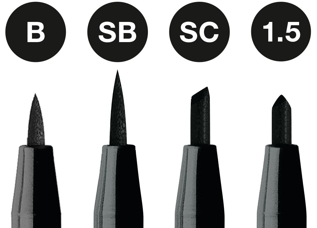 Faber-Castell - PITTアーティストペン ブラックアソート4本セット