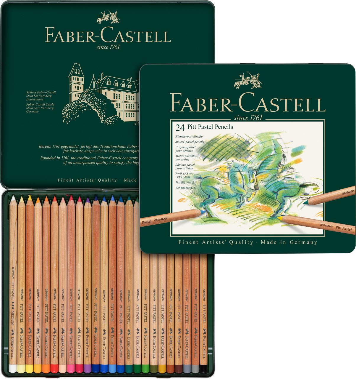 Faber-Castell - PITTパステル鉛筆 24色(缶入)