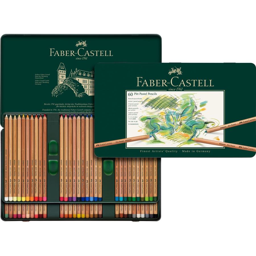 Faber-Castell - PITTパステル鉛筆 60色(缶入)