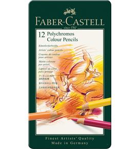 Faber-Castell - ポリクロモス色鉛筆 12色 (缶入）