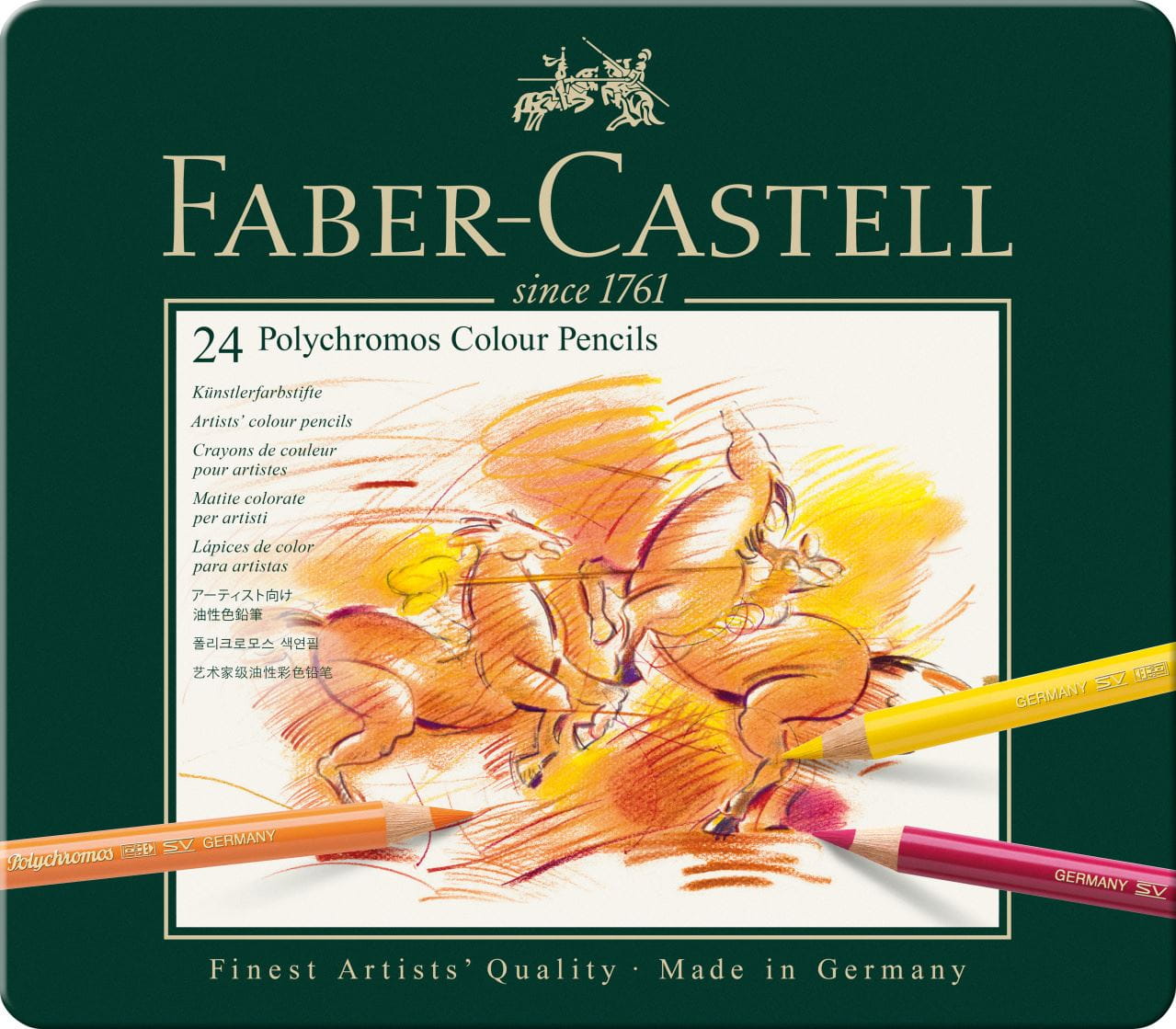 Faber-Castell - ポリクロモス色鉛筆 24色 (缶入)
