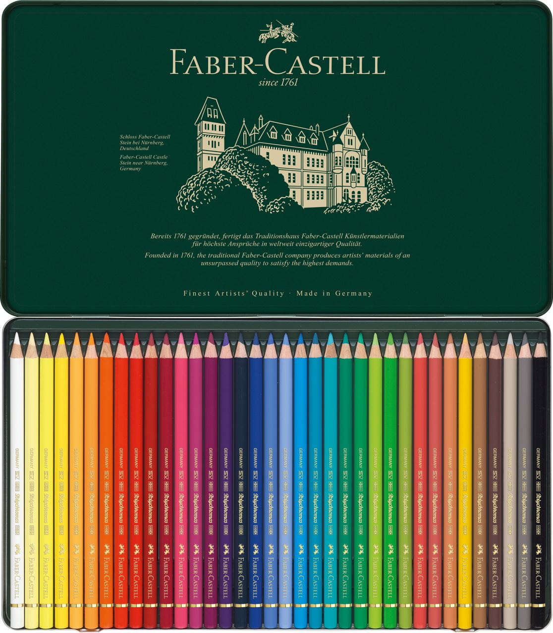 Faber-Castell - ポリクロモス色鉛筆 36色 (缶入)