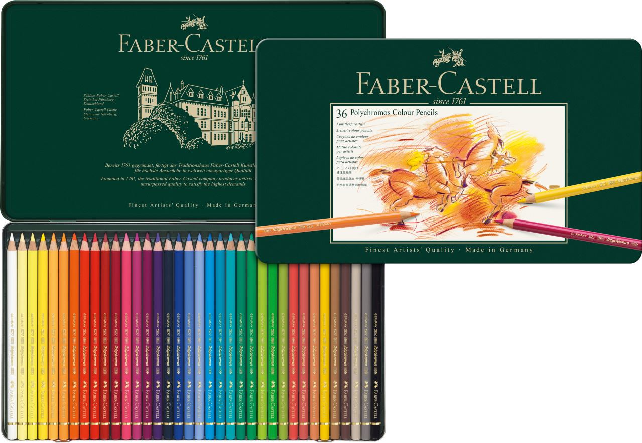 Faber-Castell - ポリクロモス色鉛筆 36色 (缶入)