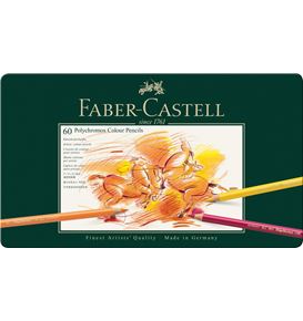 Faber-Castell - ポリクロモス色鉛筆 60色 (缶入)