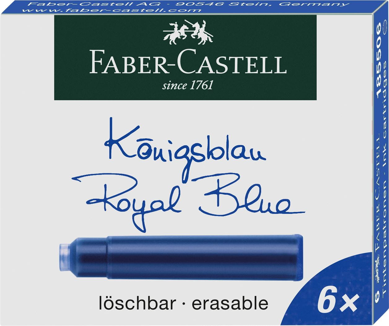 Faber-Castell - スクール万年筆用インクカートリッジ　ブルー