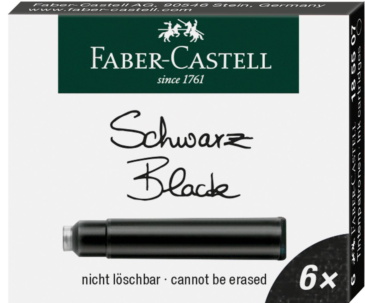 Faber-Castell - スクール万年筆用インクカートリッジ　ブラック