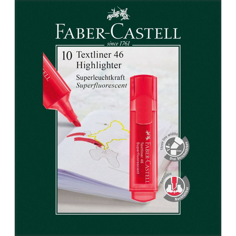 Faber-Castell - テキストライナー1546 レッド